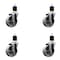 Service Caster 4'' Semi Steel Wheel Swivel 1-7/8'' Expanding Stem Caster Set, 4PK SCC-EX20S414-SSS-178-4 - alternate 1